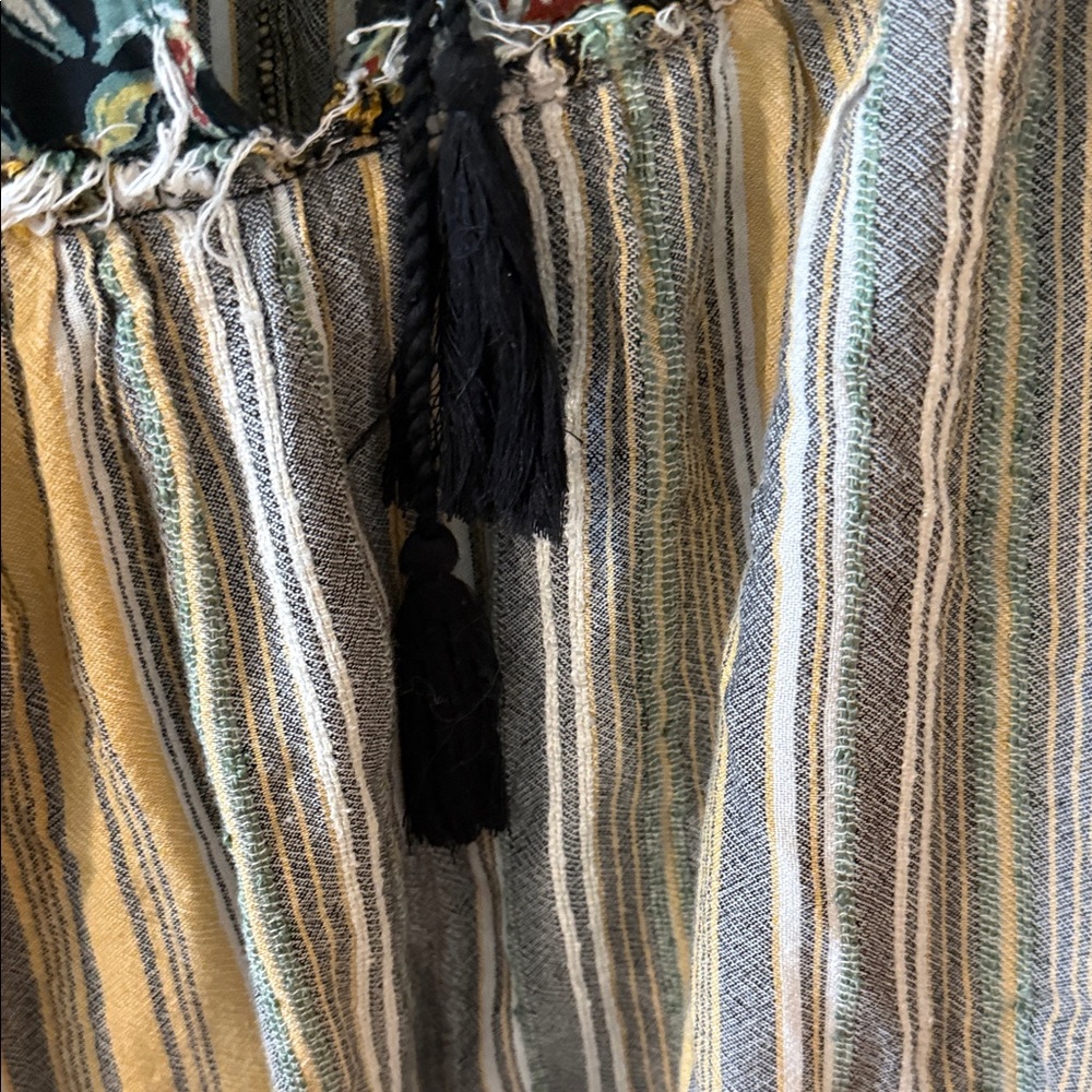 Free People Multicolor Striped Embroidered Blouse - Picture 5 of 7